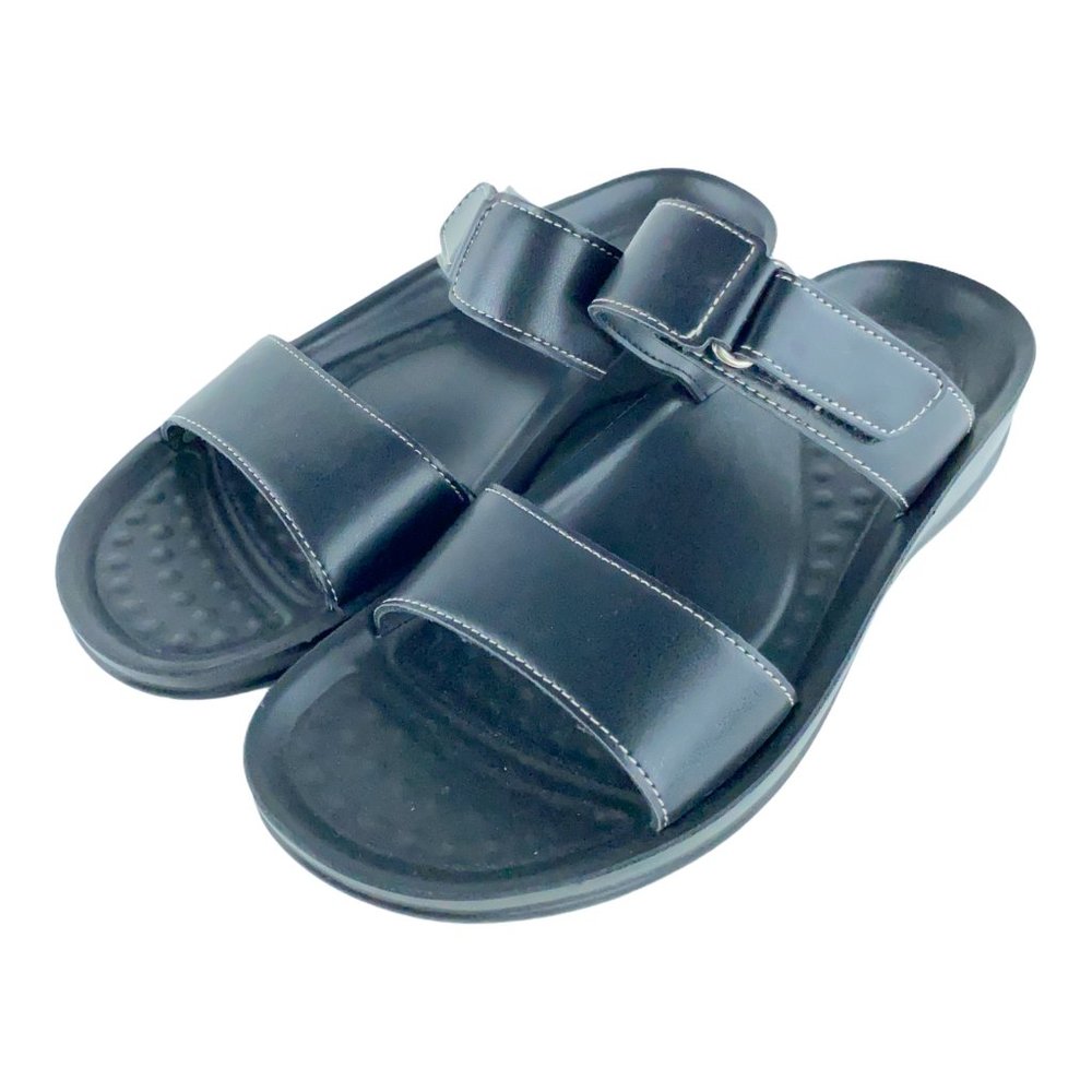 Aerothotic Rustic L0502 Womens Black Strappy Sandal Size W 9 EU 39 NEW - Picture 5 of 9